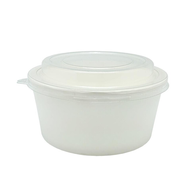 ▷ Ensaladera Cartón Blanco Tapa 750ml | Envases Alimentarios