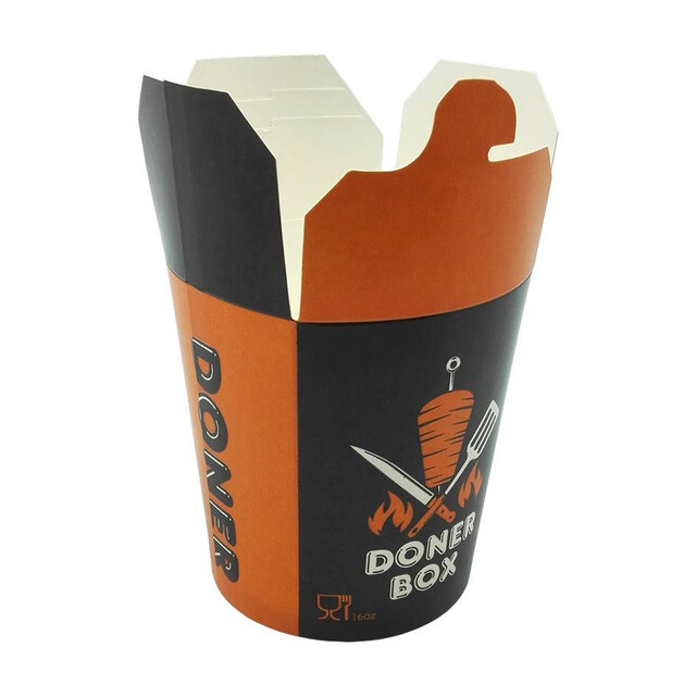 ▷ Envase Cartón Take Away Döner Box 500ml | Envases Alimentarios