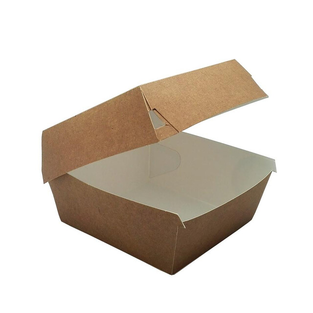 ▷ Porta Hamburguesa Kraft Grande 150/110x160/125x75mm | Envases Alimentarios