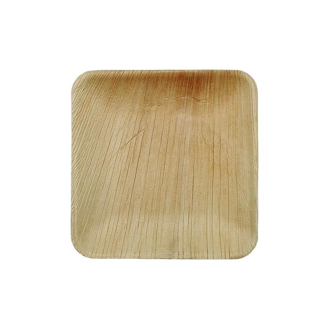 ▷ Plato Hoja de Palma Cuadrado 160mm | Comprar en Envases Alimentarios