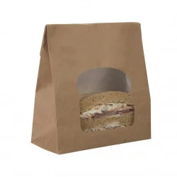 ▷ Bolsa Sándwich Interior Laminado Ventana 155x72x220mm | Envases Alimentarios