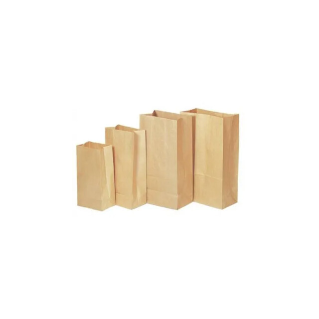 ▷ Bolsa Papel Kraft Americana 12+8x24cm | Envases Alimentarios