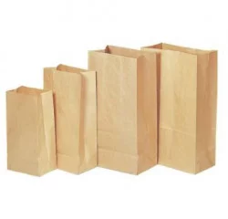 ▷ Bolsa Papel Kraft Americana 12+8x24cm | Envases Alimentarios
