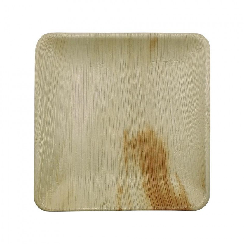 ▷ Plato Hoja de Palma Cuadrado 200mm | Comprar en Envases Alimentarios