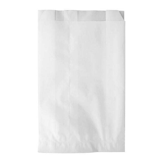 ▷ Bolsa Papel Antigrasa Blanca 14+6x25cm | Envases Alimentarios