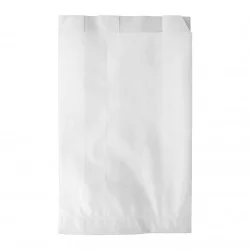 ▷ Bolsa Papel Antigrasa Blanca 14+6x25cm | Envases Alimentarios