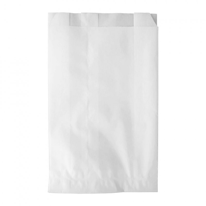 Bolsa Papel Antigrasa Blanca 14+6x25cm