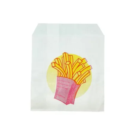 ▷ Bolsa Papel Antigrasa Patatas Fritas 12x14cm | Envases Alimentarios