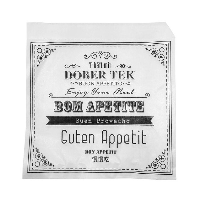 ▷ Bolsa Antigrasa Doble Apertura Bom Apetite 16x18cm | Envases Alimentarios