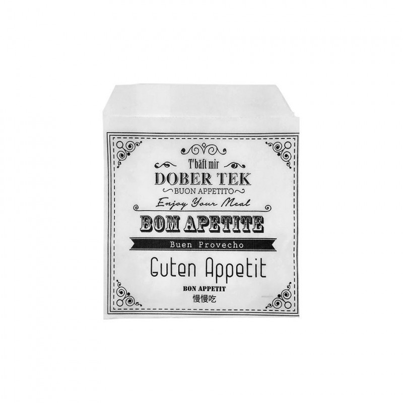 ▷ Bolsa Antigrasa Bom Apetite 12x14cm | Envases Alimentarios