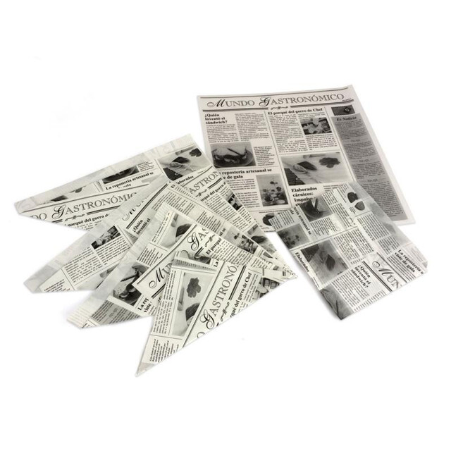 ▷ Papel Antigrasa Kraft News 27x35cm | Envases Alimentarios
