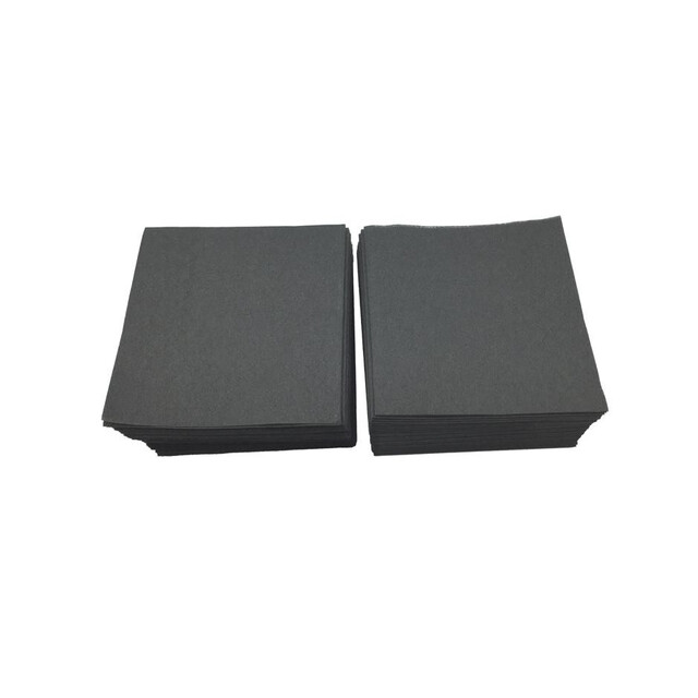 ▷ Servilleta Papel Cocktail Negra 20x20cm | Envases Alimentarios