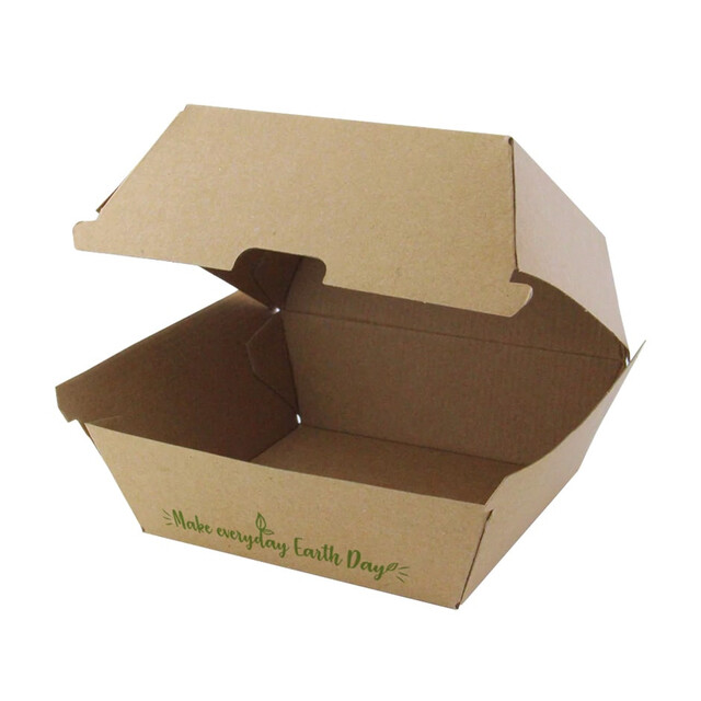 ▷ Envase Hamburguesa Kraft Gran 120x120x85mm | Envases Alimentarios
