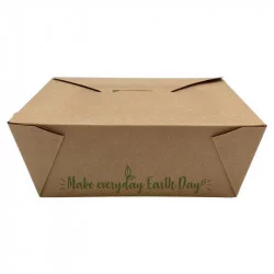 ▷ Envase Papel Kraft Rectangular 197x140x65mm | Envases Alimentarios