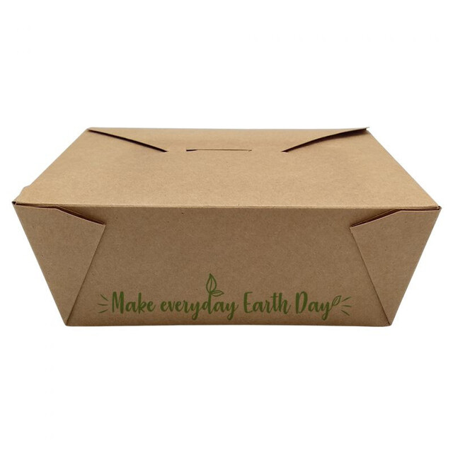 ▷ Envase Papel Kraft Rectangular 152x120x63mm | Envases Alimentarios