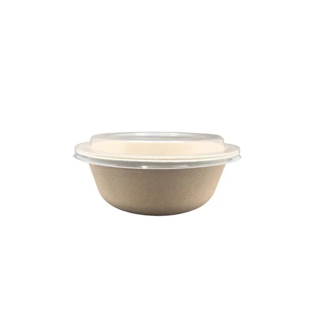 ▷ Bol Fibra Trigo Redondo Tapa PET Incluída 500ml | Envases Alimentarios