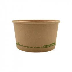 ▷ Tarrina de Helado Cartón Kraft Natural 240ml | Envases Alimentarios