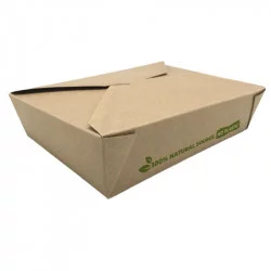 ▷ Caja Take Away Kraft 100% Natural 197x140x45mm | Envases Alimentarios