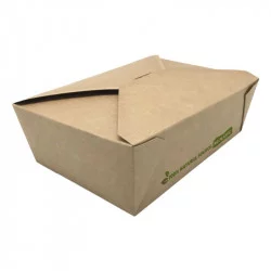 ▷ Caja Take Away Kraft 100% Natural 197x140x65mm | Envases Alimentarios