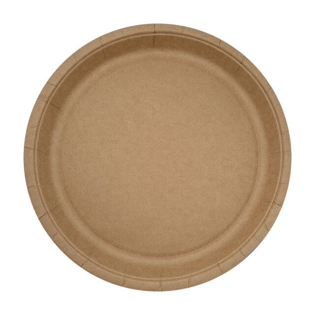 ▷ Plato de Cartón Kraft 220mm  | Comprar en EnvasesAlimentarios.es