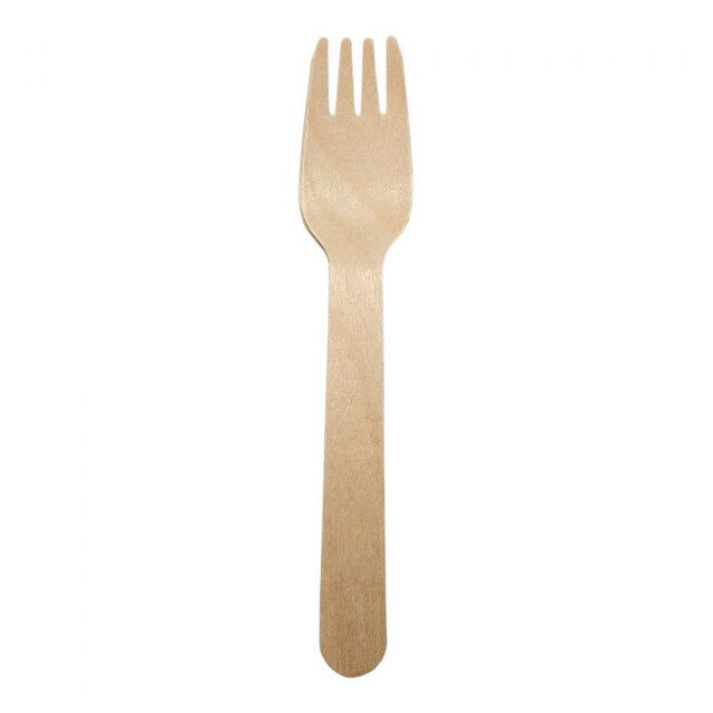 ▷ Tenedor de Madera Encerada Standard 160mm | EnvasesAlimentarios.es