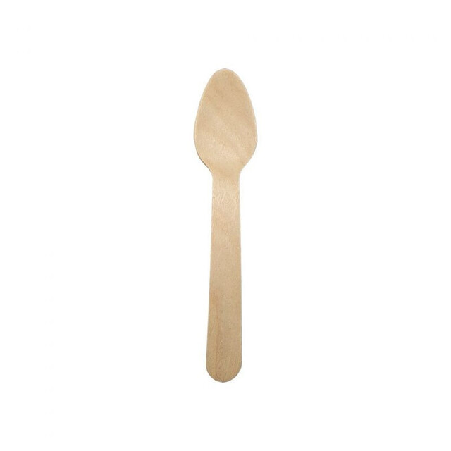 ▷ Cuchara de Madera Postre Standard 125mm | EnvasesAlimentarios.es