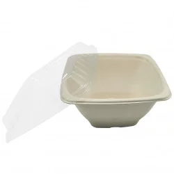 ▷ Bol Fibra de Trigo Cuadrado 1200ml | Comprar en Envases Alimentarios