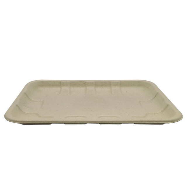 ▷ Bandeja Fibra Trigo Rectangular 200x140x15mm | Envases Alimentarios