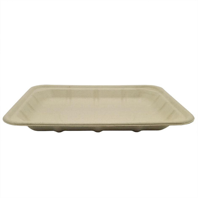▷ Bandeja Fibra Trigo Rectangular 225x165x25mm | Envases Alimentarios