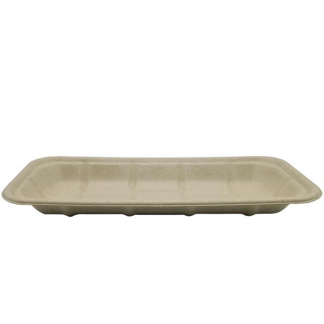 ▷ Bandeja Fibra Trigo Rectangular 260x115x30mm | Envases Alimentarios