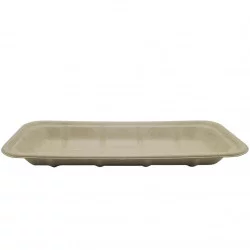 ▷ Bandeja Fibra Trigo Rectangular 260x115x30mm | Envases Alimentarios