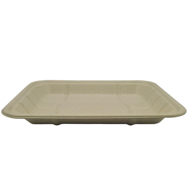 ▷ Bandeja Fibra Trigo Rectangular 240x180x30mm | Envases Alimentarios