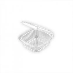 ▷ Tarrina Rectangular Tapa Bisagra 250ml | EnvasesAlimentarios.es