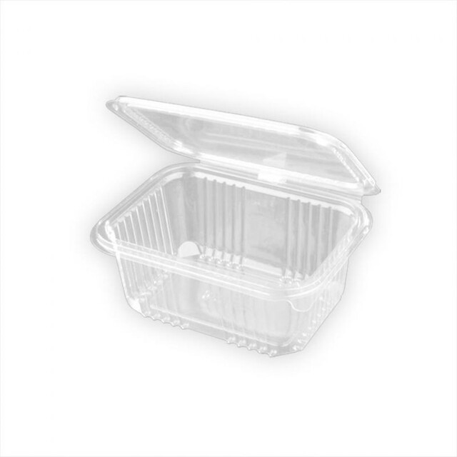 ▷ Tarrina Rectangular Tapa Bisagra 500ml | EnvasesAlimentarios.es