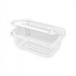 ▷ Tarrina Rectangular Tapa Bisagra 1000ml | EnvasesAlimentarios.es