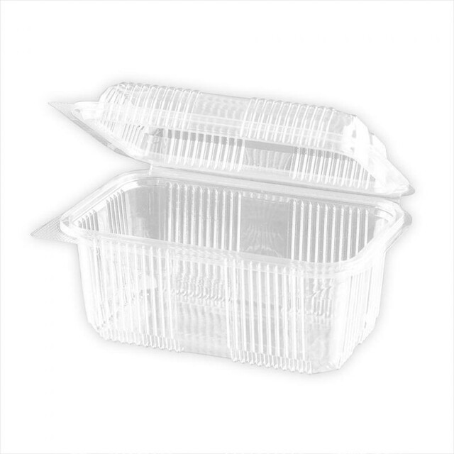 ▷ Tarrina Rectangular Bisagra Tapa Alta 1000ml | EnvasesAlimentarios.es