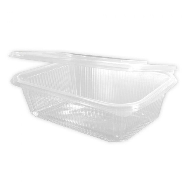 ▷ Tarrina Rectangular Tapa Bisagra 1500ml | EnvasesAlimentarios.es