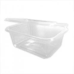 ▷ Tarrina Rectangular Tapa Bisagra 2000ml | EnvasesAlimentarios.es