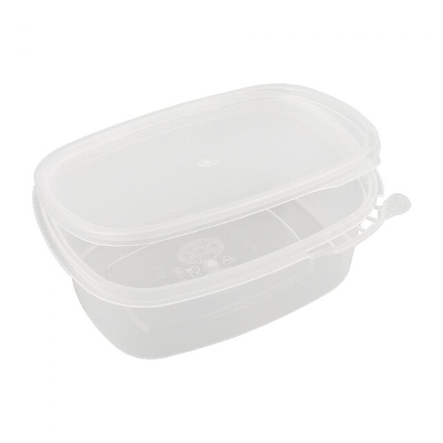▷ Envase Ovalado PP con Tapa Bisagra y Cierre de Seguridad 250ml