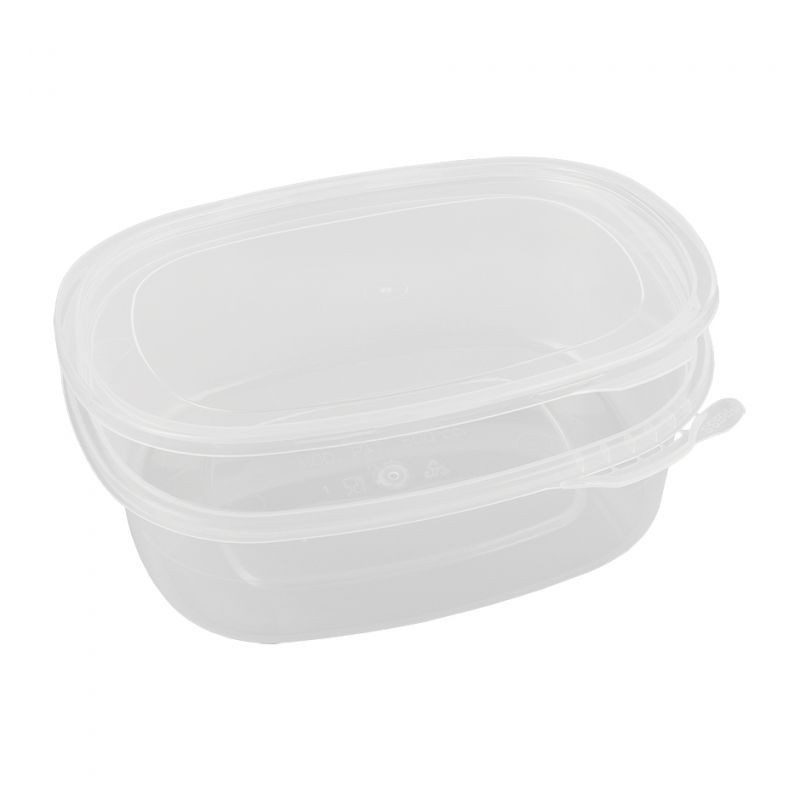 ▷ Envase Ovalado PP con Tapa Bisagra y Cierre de Seguridad 500ml