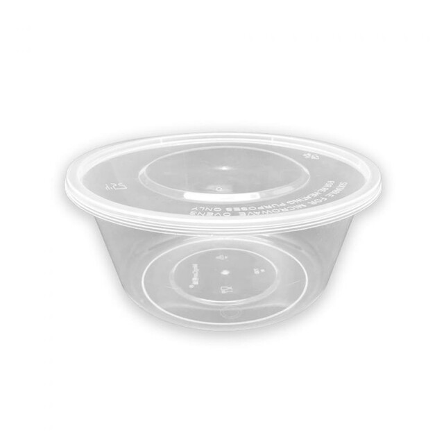 ▷ Envase Redondo Transparente PP con Tapa 500ml | Envases Alimentarios