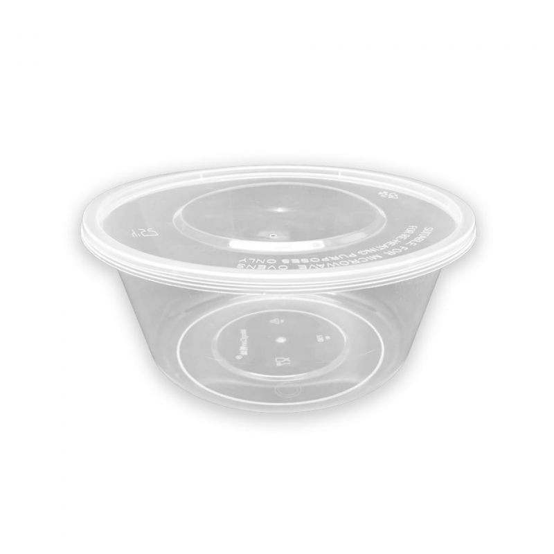 ▷ Envase Redondo Transparente PP con Tapa 500ml | Envases Alimentarios