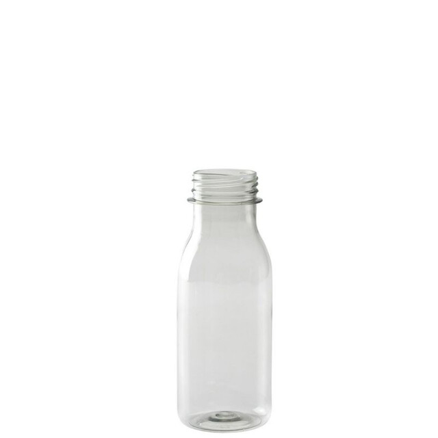 ▷ Botella PET Imitación Cristal + Tapón Negro 250ml | Envases Alimentarios