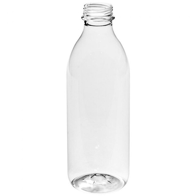 ▷ Botella PET Imitación Cristal + Tapón Negro 1000ml | Envases Alimentarios