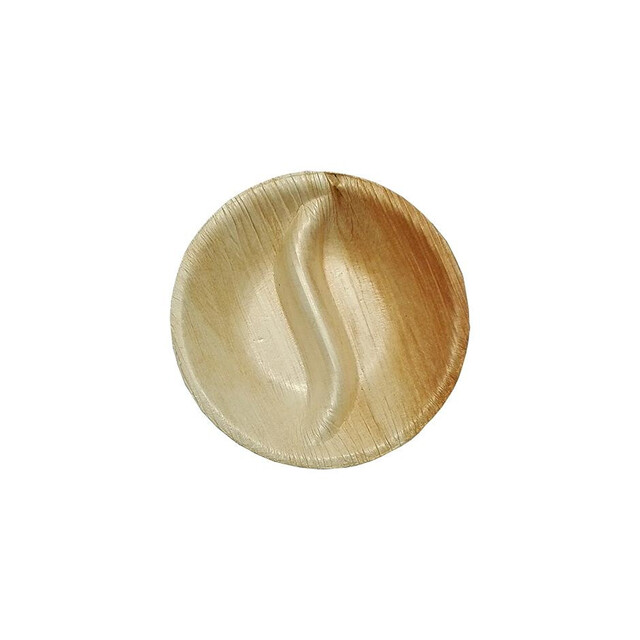 ▷ Bol Hoja de Palma Redondo 2 Compartimentos 100mm | Comprar Online
