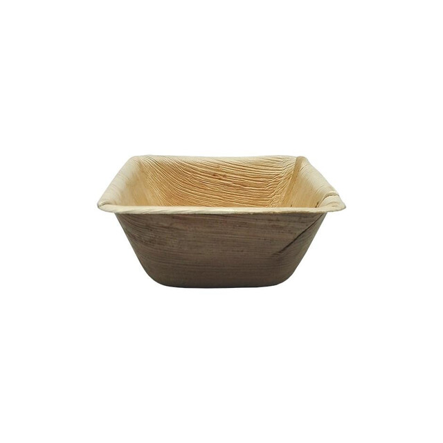 ▷ Bol Hoja de Palma Cuadrado 65mm | Comprar en Envases Alimentarios