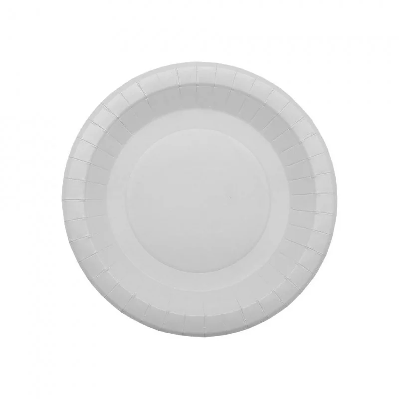 ▷ Plato de Cartón Sin Antigrasa Blanco 180mm | EnvasesAlimentarios.es