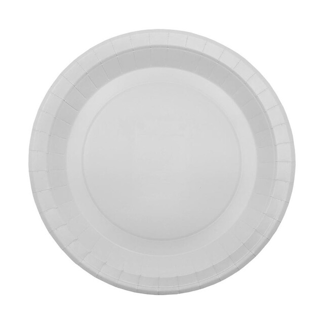▷ Plato de Cartón Antigrasa Blanco 230mm | EnvasesAlimentarios.es