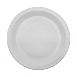 ▷ Plato de Cartón Antigrasa Blanco 230mm | EnvasesAlimentarios.es