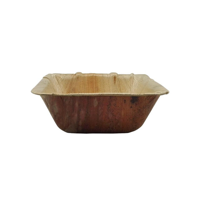 ▷ Bol Hoja de Palma Cuadrado 130mm | Comprar en Envases Alimentarios